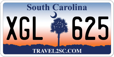 SC license plate XGL625