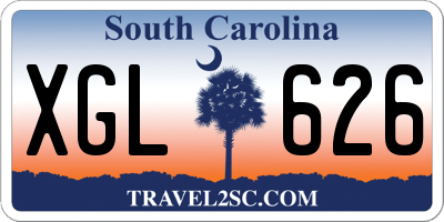 SC license plate XGL626