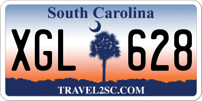 SC license plate XGL628