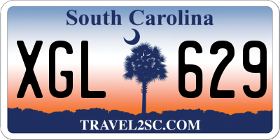 SC license plate XGL629