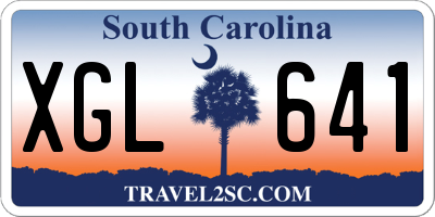 SC license plate XGL641
