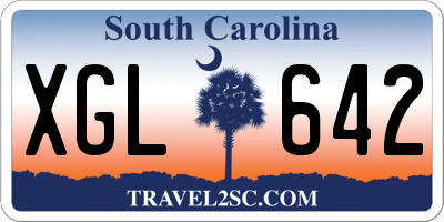 SC license plate XGL642