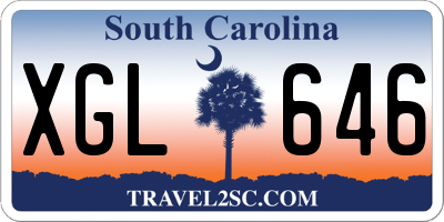 SC license plate XGL646