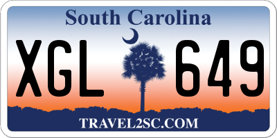 SC license plate XGL649