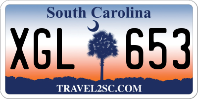 SC license plate XGL653