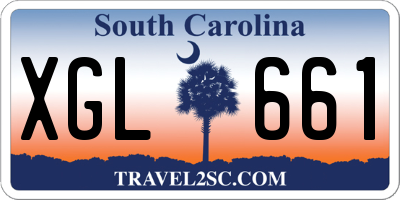 SC license plate XGL661