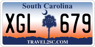 SC license plate XGL679