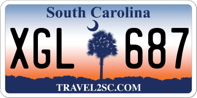 SC license plate XGL687