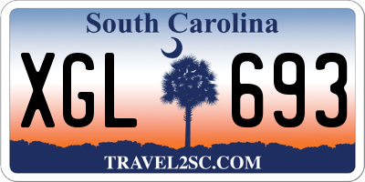 SC license plate XGL693