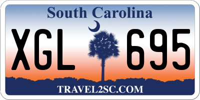 SC license plate XGL695