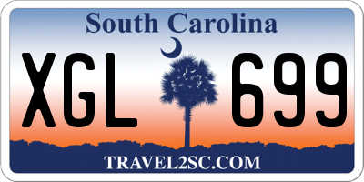 SC license plate XGL699
