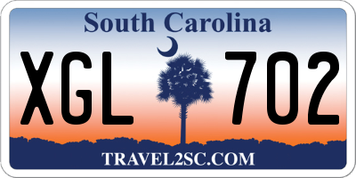 SC license plate XGL702