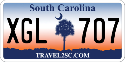 SC license plate XGL707