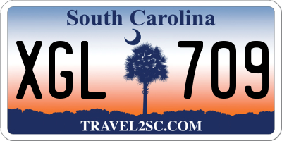 SC license plate XGL709