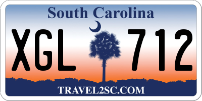 SC license plate XGL712