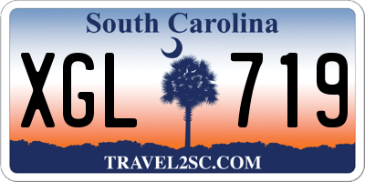 SC license plate XGL719