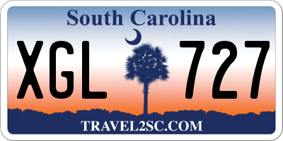 SC license plate XGL727
