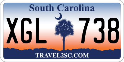 SC license plate XGL738