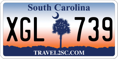 SC license plate XGL739