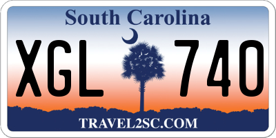 SC license plate XGL740