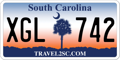 SC license plate XGL742