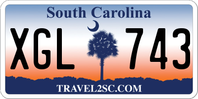 SC license plate XGL743