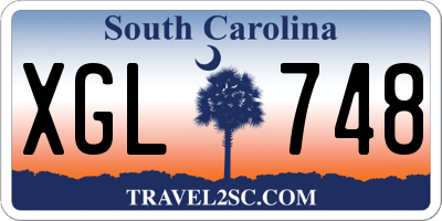 SC license plate XGL748