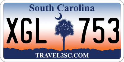 SC license plate XGL753