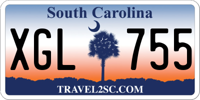 SC license plate XGL755