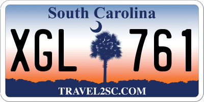 SC license plate XGL761