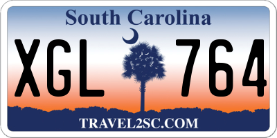 SC license plate XGL764