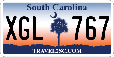 SC license plate XGL767