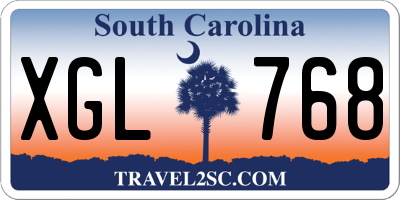 SC license plate XGL768
