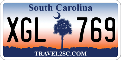 SC license plate XGL769