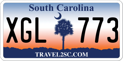 SC license plate XGL773