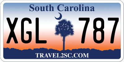 SC license plate XGL787