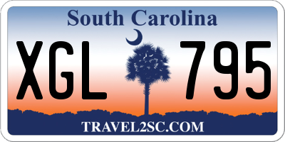 SC license plate XGL795