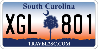 SC license plate XGL801