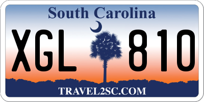 SC license plate XGL810