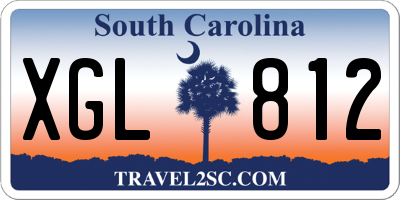 SC license plate XGL812