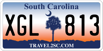 SC license plate XGL813