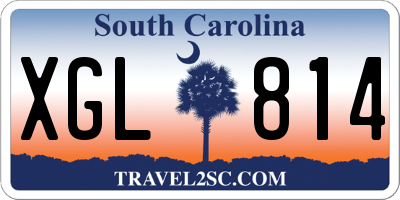 SC license plate XGL814