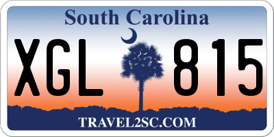 SC license plate XGL815