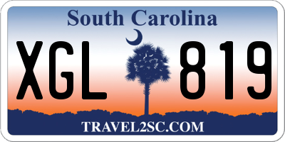SC license plate XGL819
