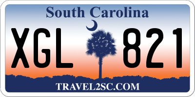 SC license plate XGL821