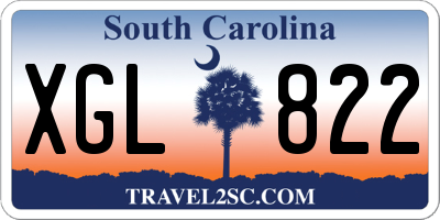 SC license plate XGL822