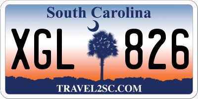 SC license plate XGL826