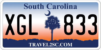 SC license plate XGL833