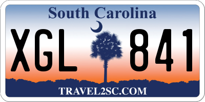 SC license plate XGL841