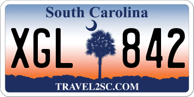 SC license plate XGL842